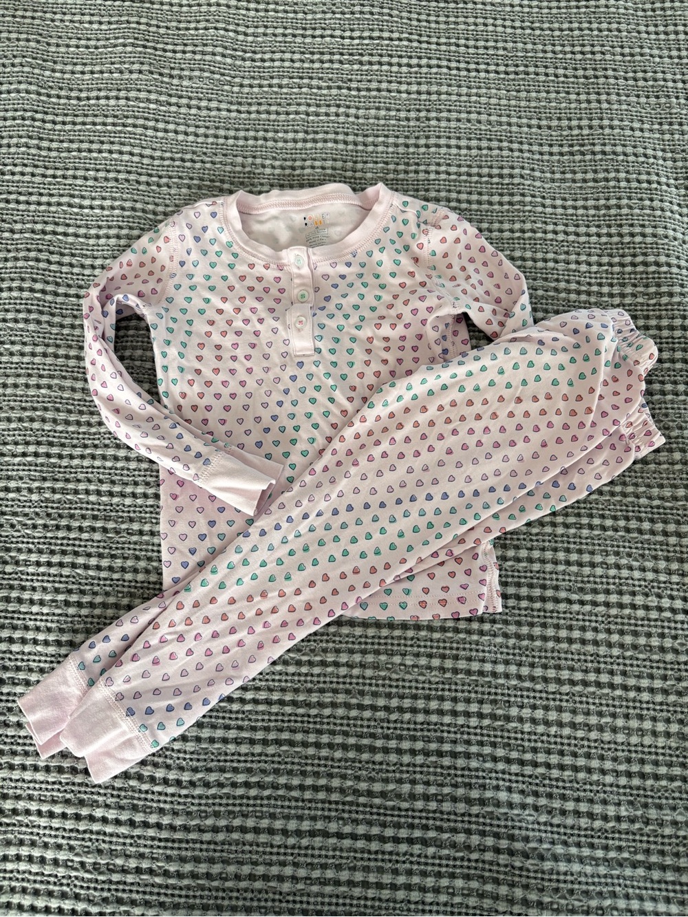 Roller Rabbit Pink Heart-Print Henley Pajama Set (2 sets)